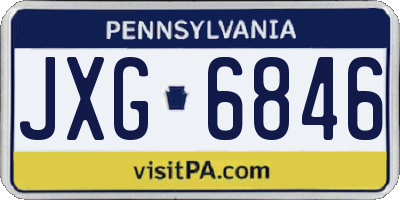 PA license plate JXG6846