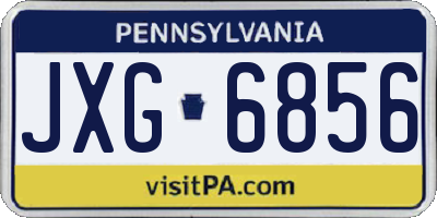 PA license plate JXG6856
