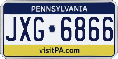 PA license plate JXG6866