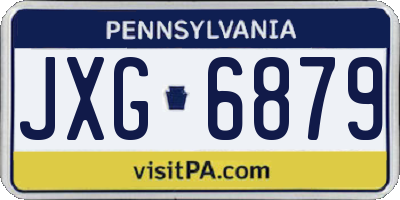 PA license plate JXG6879