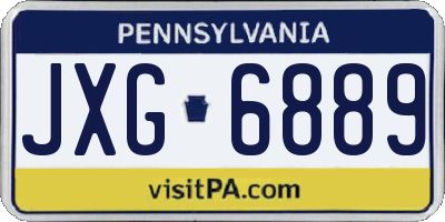 PA license plate JXG6889