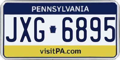 PA license plate JXG6895