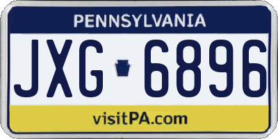 PA license plate JXG6896