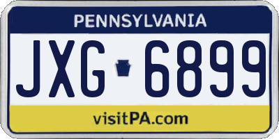 PA license plate JXG6899