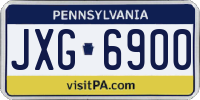 PA license plate JXG6900