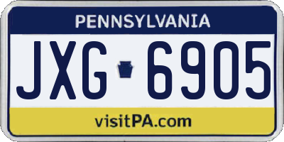 PA license plate JXG6905