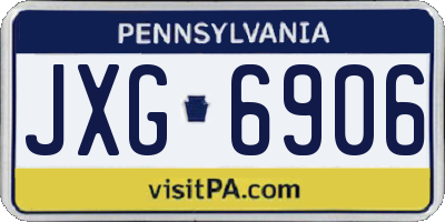 PA license plate JXG6906