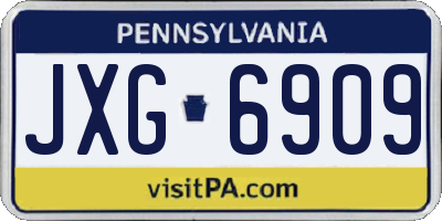 PA license plate JXG6909
