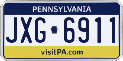 PA license plate JXG6911