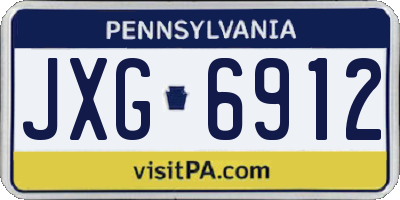 PA license plate JXG6912