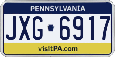 PA license plate JXG6917
