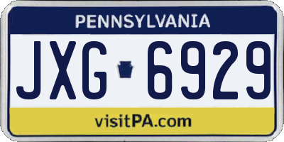 PA license plate JXG6929