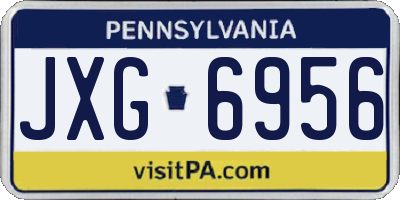 PA license plate JXG6956