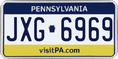 PA license plate JXG6969