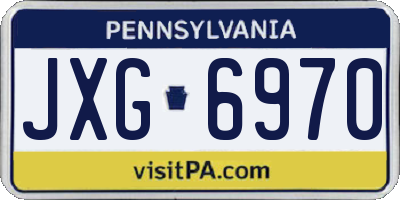 PA license plate JXG6970