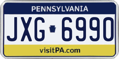 PA license plate JXG6990