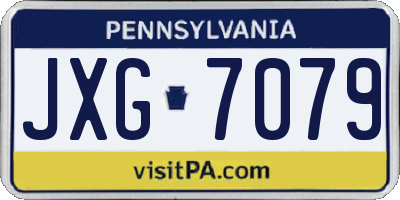 PA license plate JXG7079