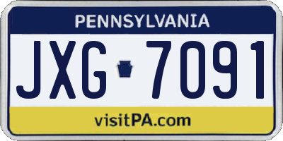 PA license plate JXG7091