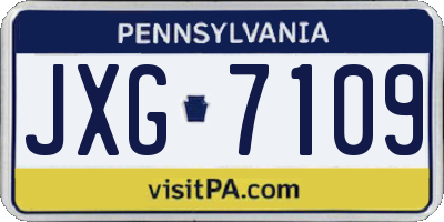 PA license plate JXG7109