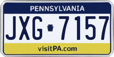 PA license plate JXG7157