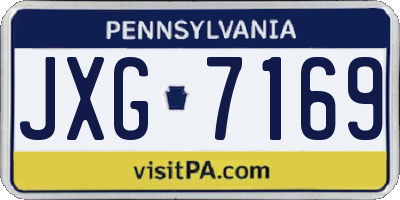 PA license plate JXG7169