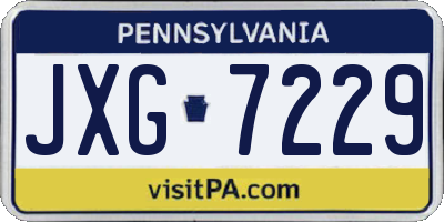 PA license plate JXG7229
