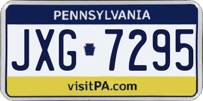 PA license plate JXG7295