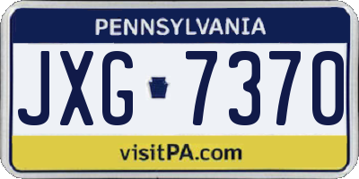 PA license plate JXG7370