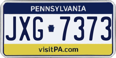 PA license plate JXG7373