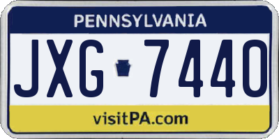 PA license plate JXG7440