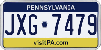 PA license plate JXG7479