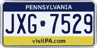 PA license plate JXG7529