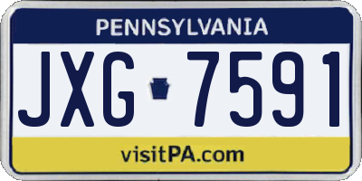 PA license plate JXG7591