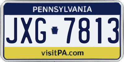 PA license plate JXG7813