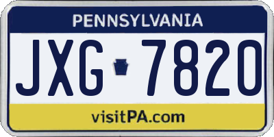 PA license plate JXG7820