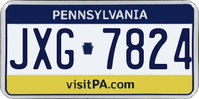 PA license plate JXG7824