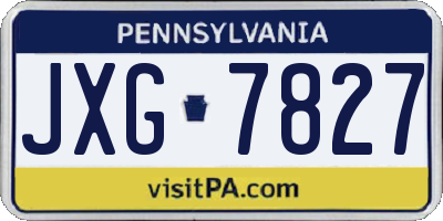 PA license plate JXG7827