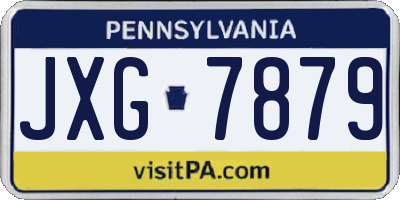 PA license plate JXG7879