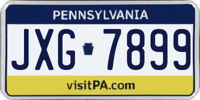 PA license plate JXG7899