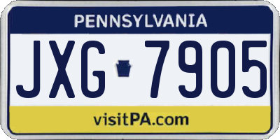 PA license plate JXG7905