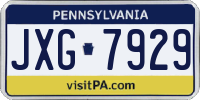 PA license plate JXG7929