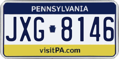 PA license plate JXG8146