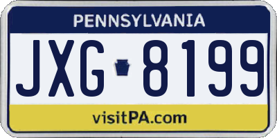 PA license plate JXG8199
