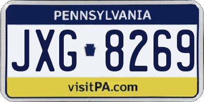 PA license plate JXG8269