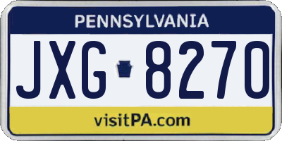 PA license plate JXG8270