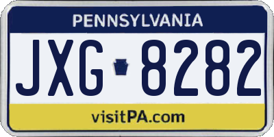 PA license plate JXG8282