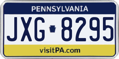 PA license plate JXG8295