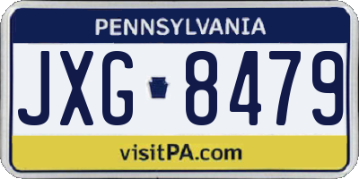 PA license plate JXG8479