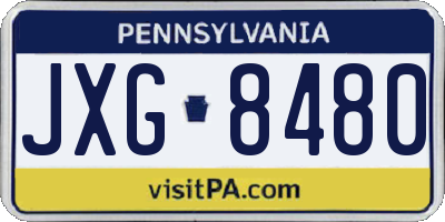 PA license plate JXG8480