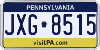PA license plate JXG8515